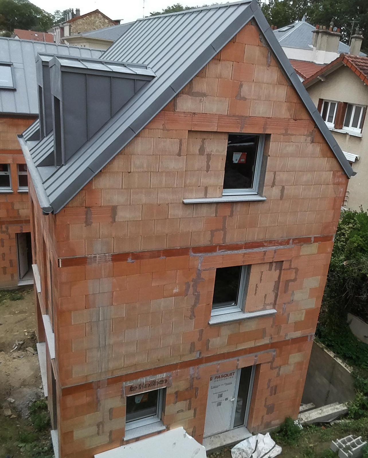 Chantier zinc en joint debout Viroflay