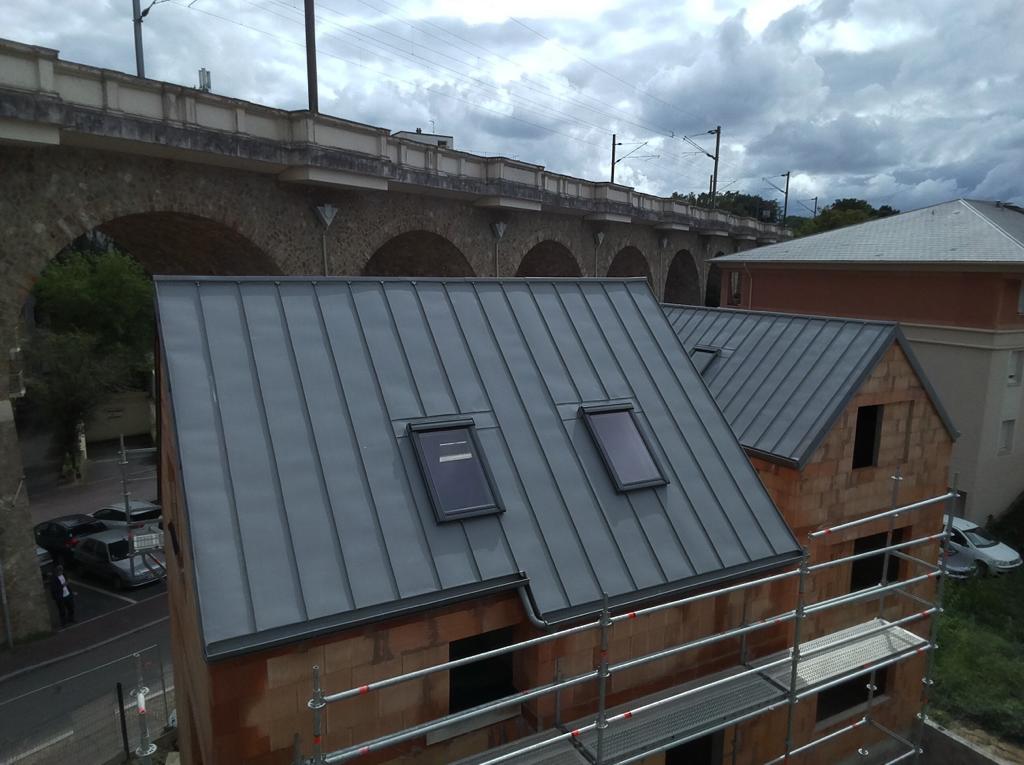 Chantier zinc en joint debout Viroflay